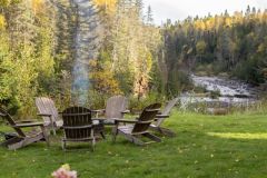 Campfire pit with a picturesque view